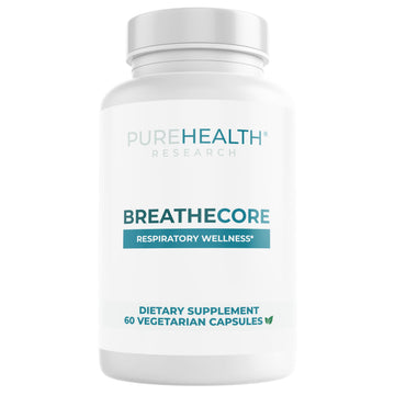 PUREHEALTH RESEARCH BreatheCore - Lung Detox for Smokers - Lung Cleanse & Support Supplement for Women & Men - Ginger Root, Ginkgo Biloba, St Johns Wort, Panax Ginseng & More - 60 Capsules PUREHEALTH RESEARCH buy supplements canada