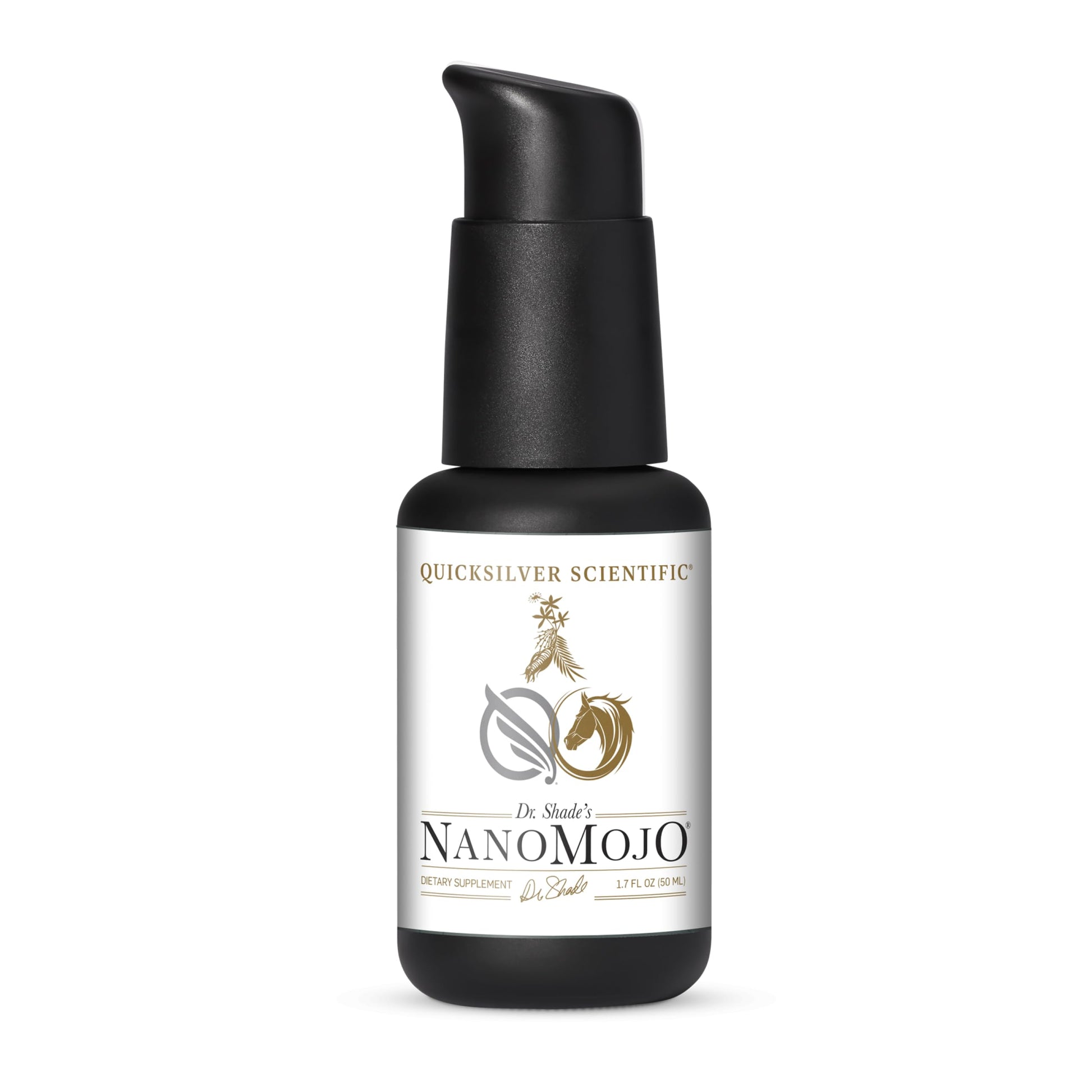 Quicksilver Scientific NanoMojo - Male-Specific Endurance Elixir & Energy Boost Support - 19 Herbs Including Epimedium for Men, Rhodiola Extract, Herbal Ginseng, and Adaptogenic Herbs (1.7oz / 50ml) Quicksilver Scientific buy supplements canada