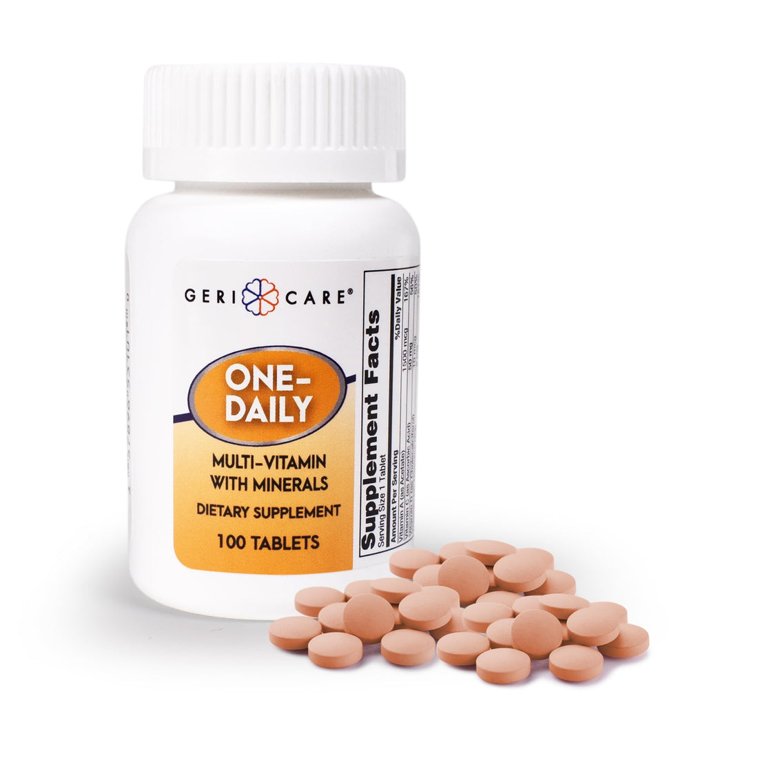 One-Daily Multivitamins with Minerals for Men & Women (100 Tablets) by GeriCare| High-Potency Multi-Vitamin & Multimineral Dietary Supplement for Immunity, Energy| Complete Daily Nutritional Support GeriCare buy supplements canada