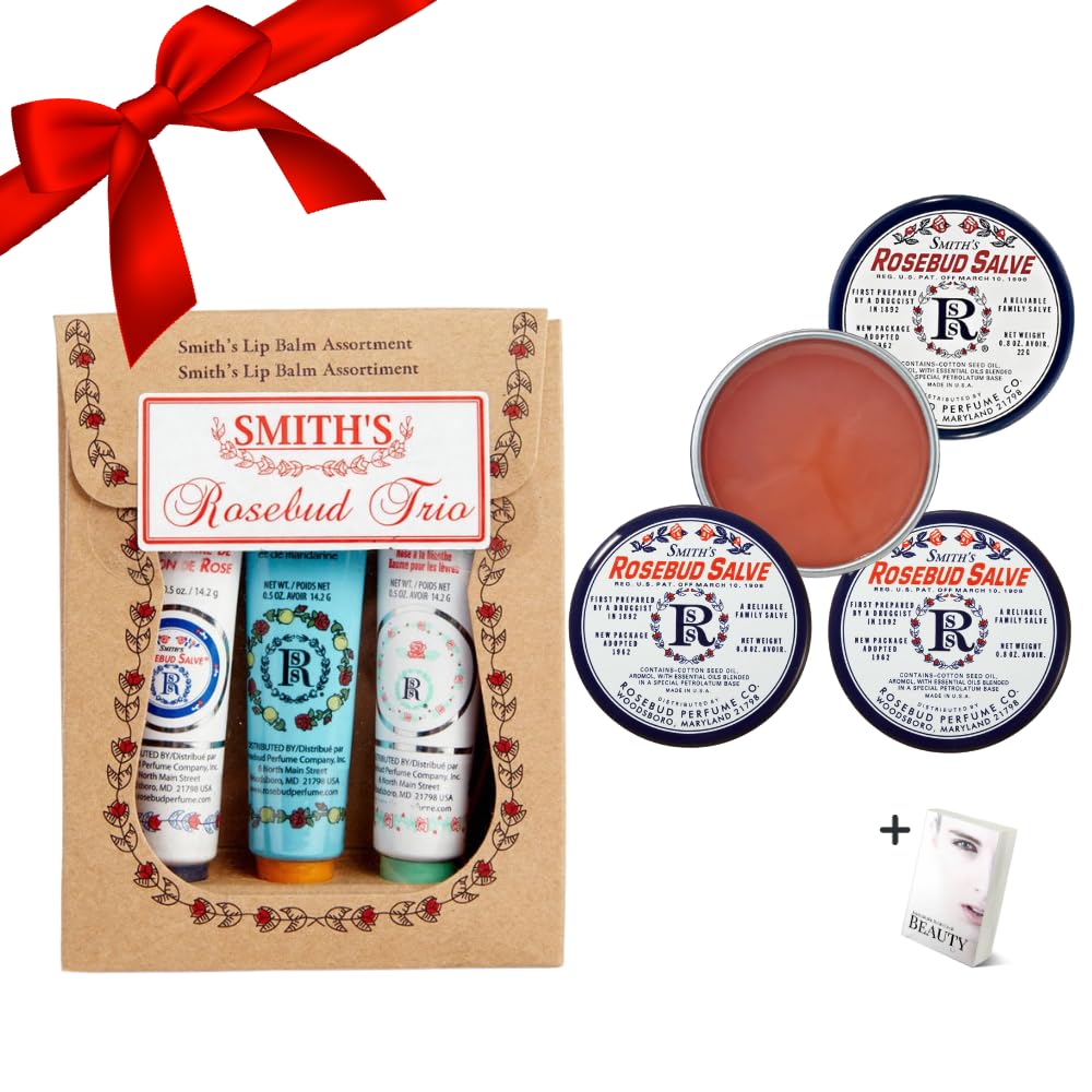 Smith's Rose Lip Balm Bulk- 3x0.5oz Premium All Purpose Lip Gloss Tubes & 3x0.8oz Lip Treatment Salve - Trio Lip Balm Tubes for Plump Lips & Cracked Skin Care - Christmas Gift Set, EBook Generic buy supplements canada