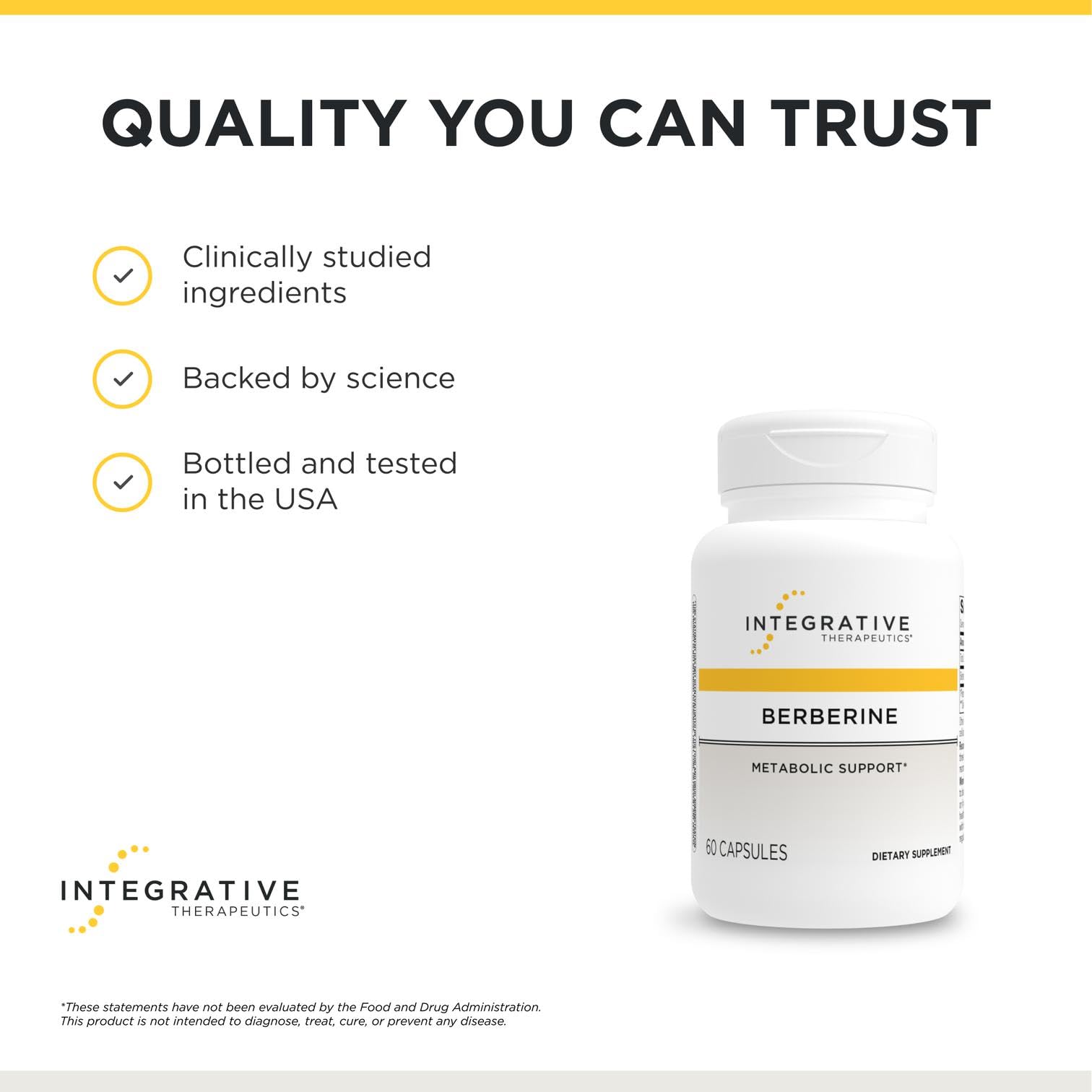 Integrative Therapeutics Berberine - Supports Metabolic Health & Cellular Energy Metabolism - Practitioner-Trusted Quality - Dairy-Free & Gluten-Free Integrative Therapeutics buy supplements canada