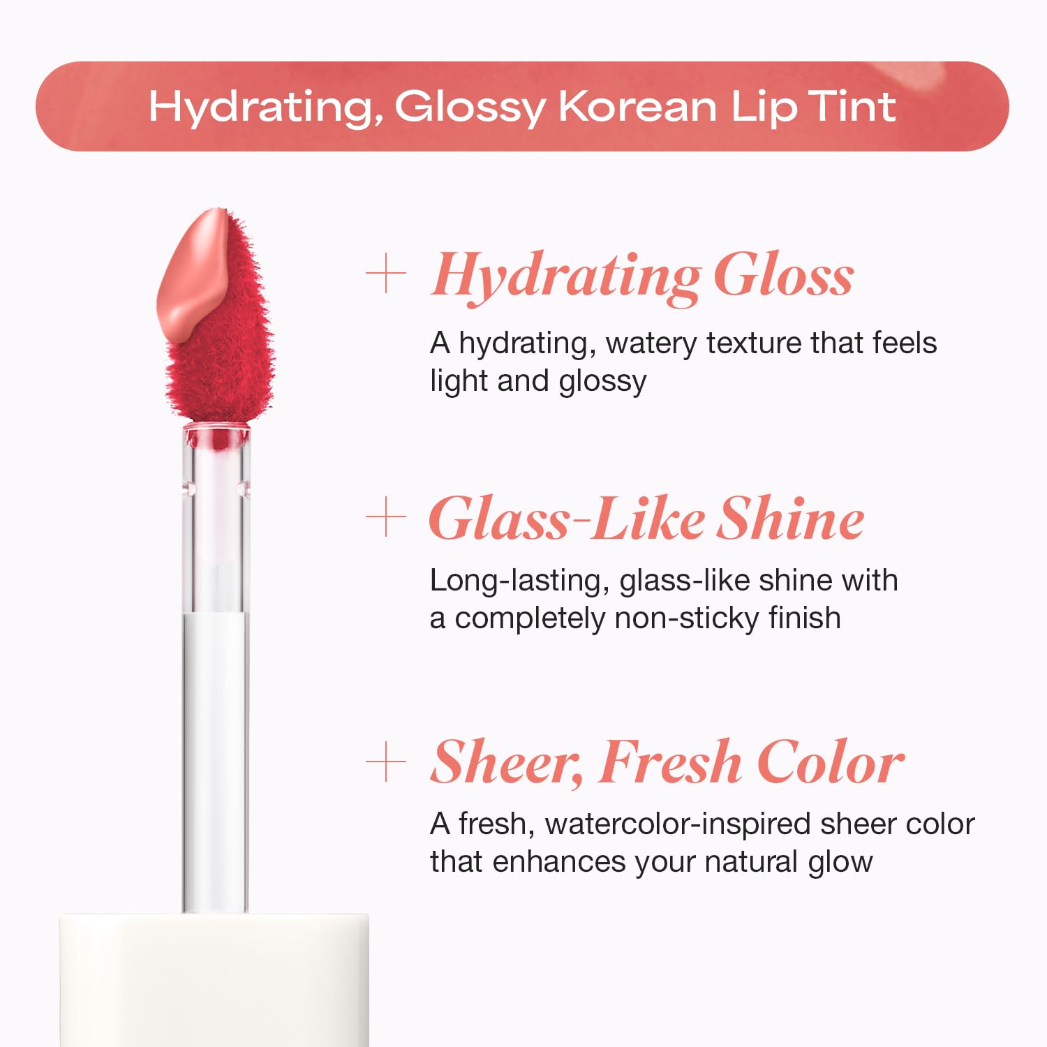 INGA Water Glow Lip Tint | Hydrating, Glossy Korean Lip Tint with Sheer Color & Glass-Like Shine | Long-Lasting, Non-Sticky Korean Lip Stain (RICH SALMON) INGA buy supplements canada