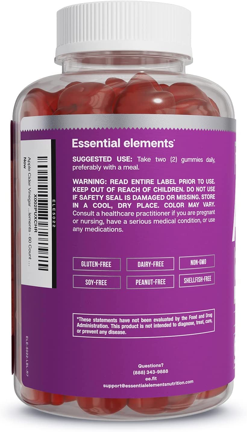 Essential Elements Apple Cider Vinegar Gummies from The Mother - Naturally-Sourced Essential Elements buy supplements canada
