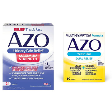 AZO Urinary Pain Relief Maximum Strength (24 Count) Fast Relief of UTI Pain, Burning & Urgency Yeast Plus AZO buy supplements canada