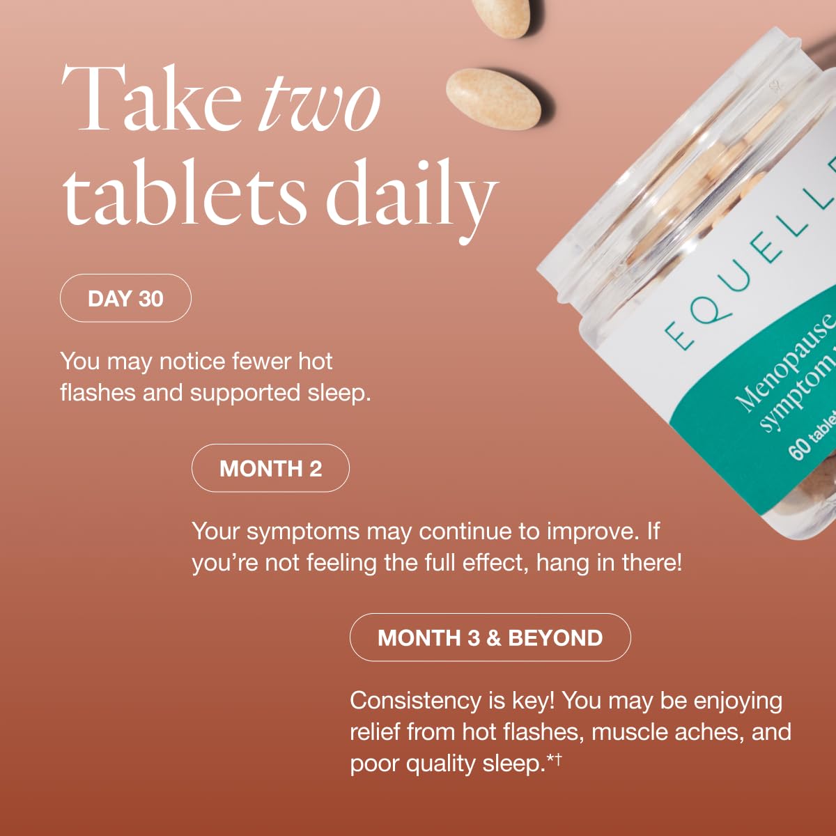 EQUELLE Multi-Symptom Perimenopause & Menopause Relief Relief from Hot Flashes, Muscle Aches & Supports More Sleep. Hormone-Free, Plant-Based S-Equol – 1 Month Supply (60 Tablets) EQUELLE buy supplements canada