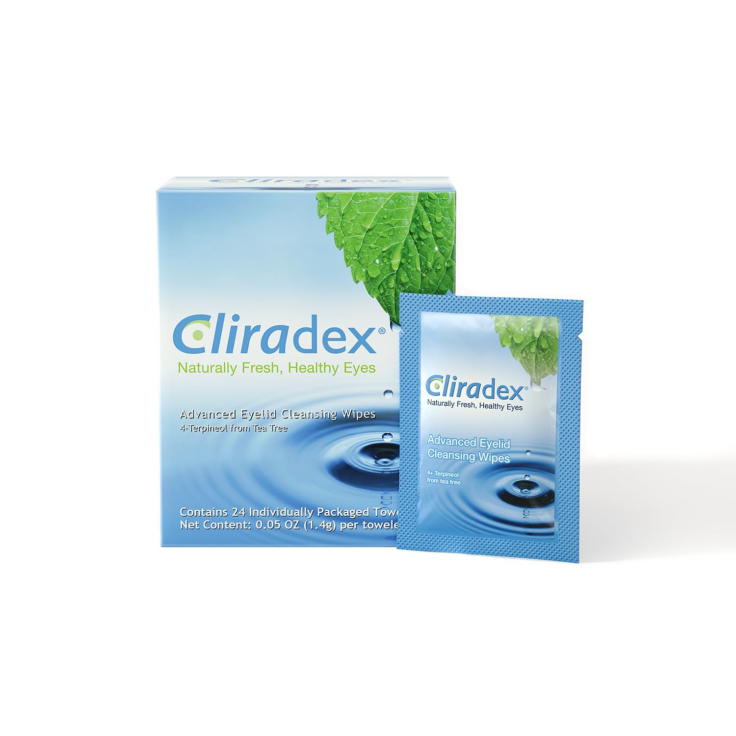 Cliradex Towelettes - Natural Face, Eyelash & Eyelid Cleanser - Wipes for Demodex, Blepharitis, Mgd and Red Irritated Eye Lid Cliradex buy supplements canada