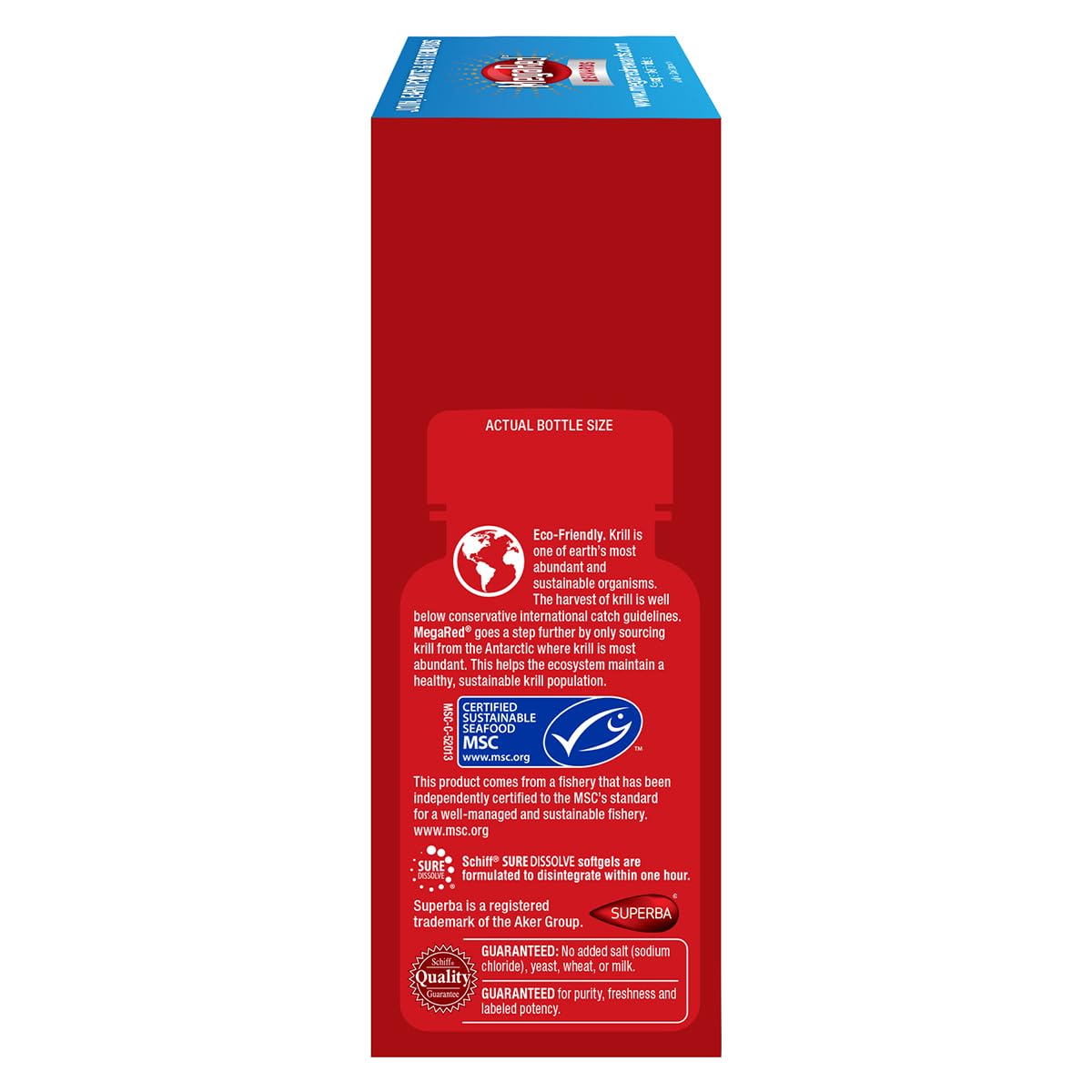 Omega-3 Krill Oil and Joint Supplement - Megared Joint Care 60 softgels - EPA/DHA fatty acids, Antioxidants, Hyaluronic acid, No fishy burp aftertaste as with Fish Oil MegaRed buy supplements canada