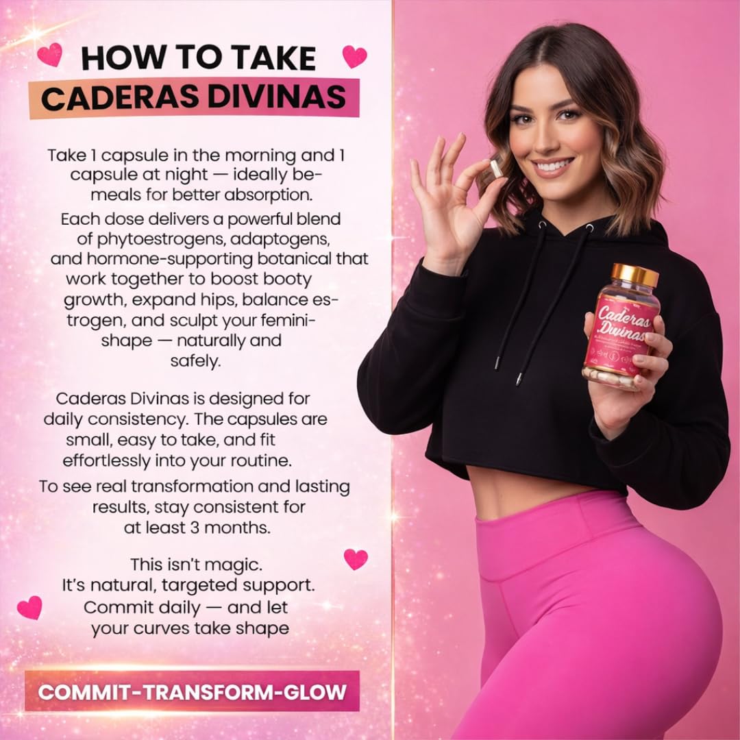Caderas Divinas : Bigger Booty & Wider Hips – Aguaje + Maca Pills with Moringa & Saw Palmetto – 4 Super Ingredients for Natural Curve Growth – by CurvyFruit – 60 Capsules Curvy Fruit buy supplements canada