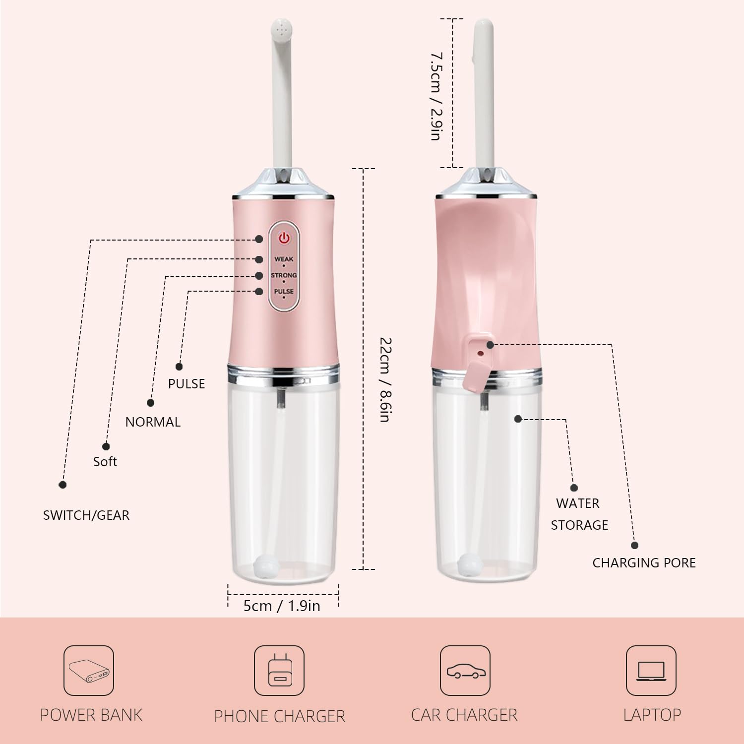 Electric Portable Bidet -Mobile Toilet Shower-Butt Shower Replacing Wet Wipes - for Travel GOMETRS buy supplements canada