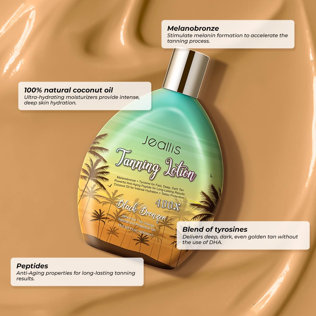 Jeallis Extreme Dark Tanning Lotion Accelerator for Indoor Tanning Beds & Outdoor Sun Tan with Bronzer to Get Dark Fast Tan jeallis buy supplements canada
