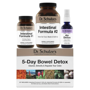 Dr. Schulze's 5-Day Bowel Detox - 5Day Cleanse Kit for a Gentle Bowel Reset - Supports Gut Health, Bloating & Easy Elimination - Natural, Clean Ingredients - Gluten-Free & Vegan Dr. Schulze's buy supplements canada