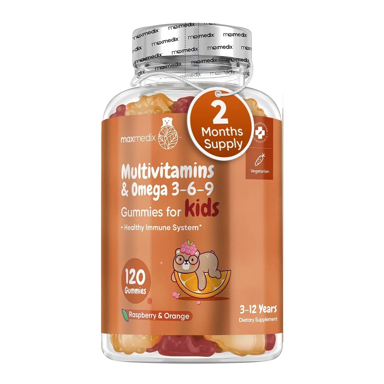 maxmedix Kids Multivitamin Gummies with Omega 3 6 9 | 2-Month Supply | 20 Essential Kids Vitamins & Minerals for Healthy Immune System | maxmedix buy supplements canada