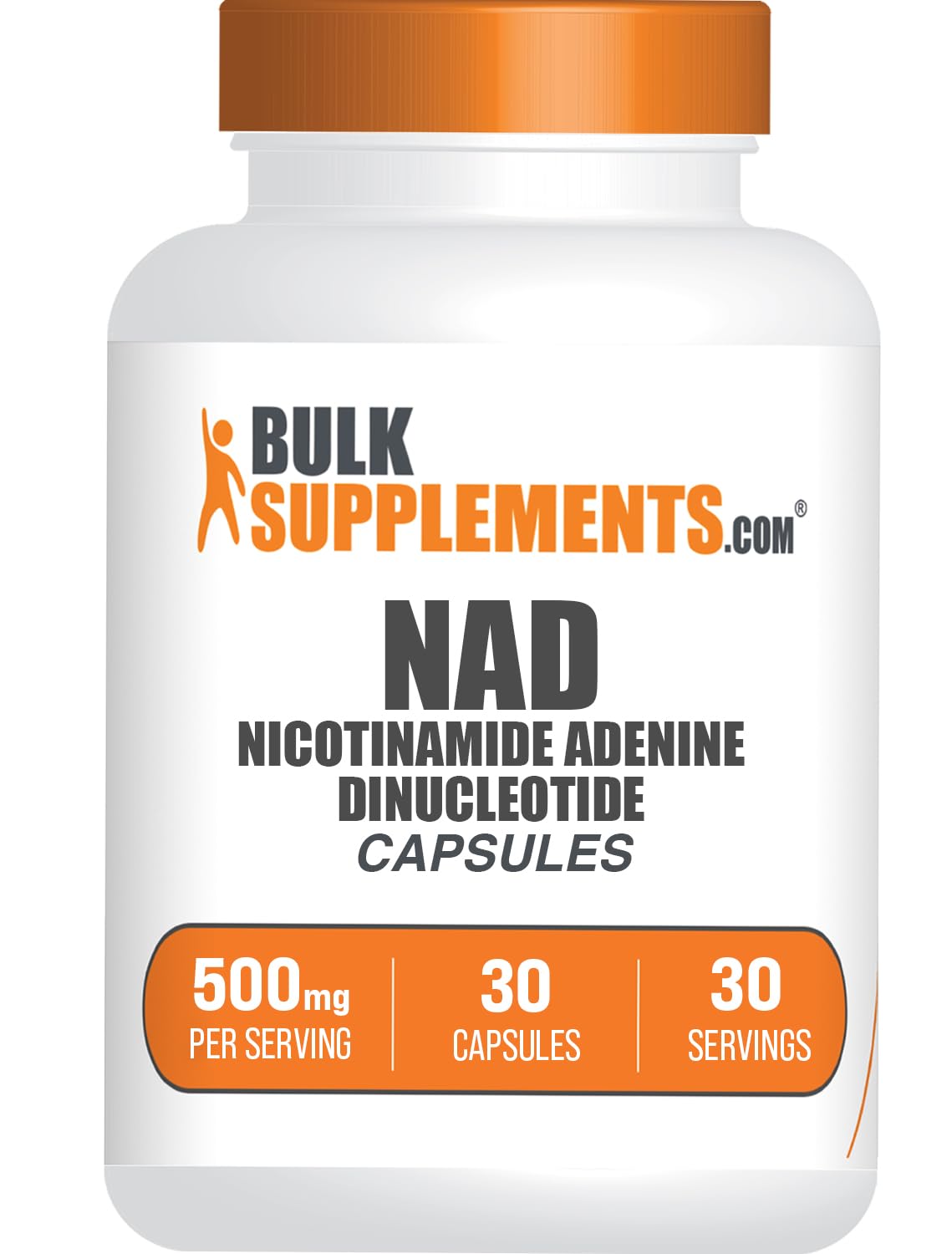 BulkSupplements.com NAD Capsules - Nicotinamide Adenine Dinucleotide, NAD Supplement 500mg - for Energy Support, Pure & Gluten Free, 1 Capsule per Serving, 30 Capsules (Pack of 1) BulkSupplements buy supplements canada