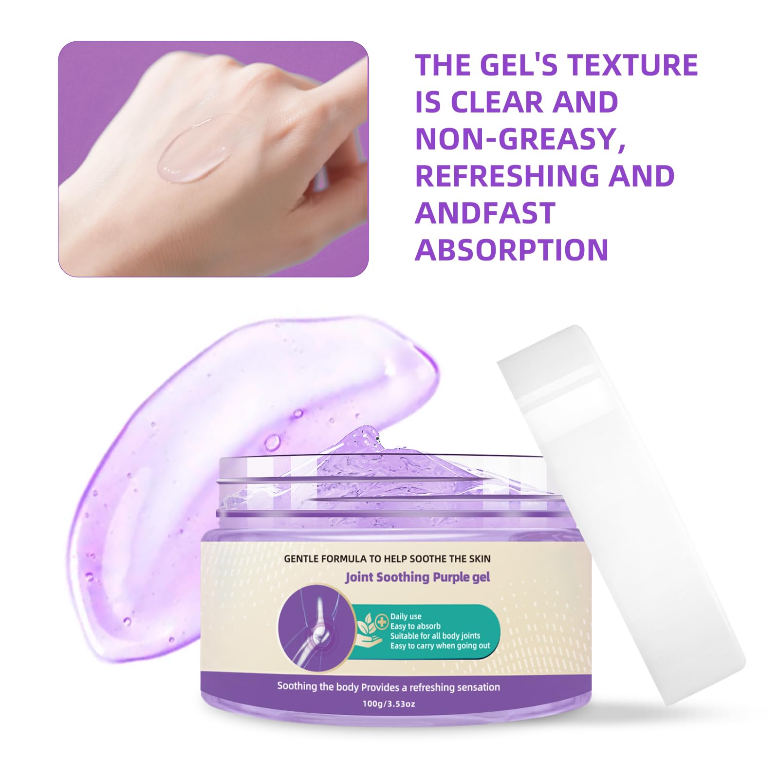 Nodfens Joint Pain Gel, Purple Relief Soothing Massage Cream for Knees, Neck, Feet, Hand Whole Body Nodfens buy supplements canada