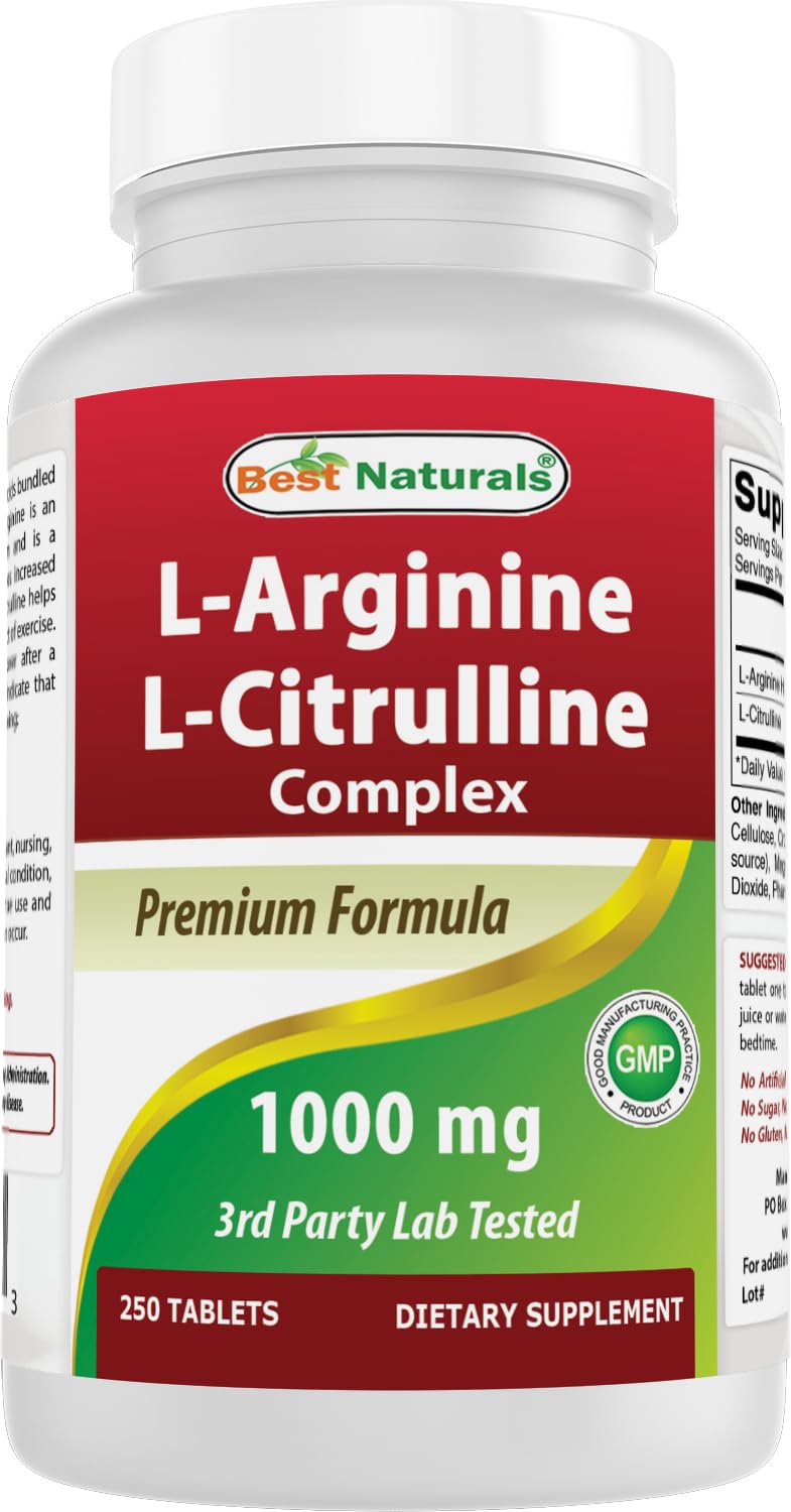 Best Naturals L-Arginine L-Citruline Complex Tablets, 250 Count Best Naturals buy supplements canada