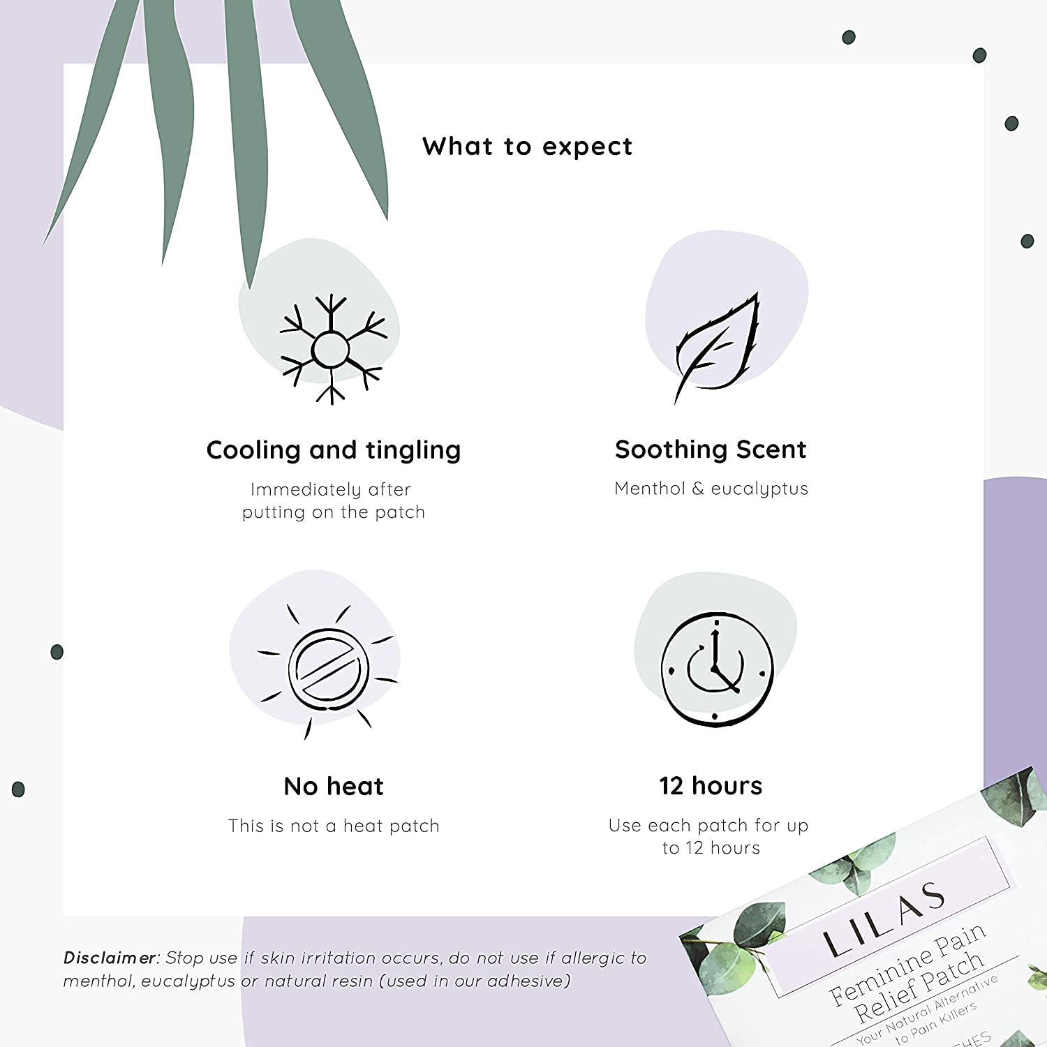 LILAS Period Cramps Pain Relief Patch - Pack of 5 LILAS buy supplements canada