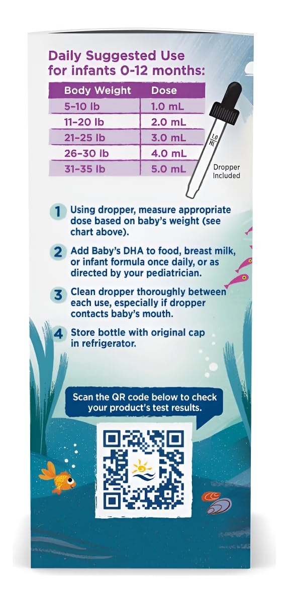 Nordic Naturals Baby’s DHA, Unflavored - 2 oz - 1050 mg Omega-3 + 300 IU Vitamin D3 - Supports Brain, Vision & Nervous System Development in Babies - Non-GMO - Servings May Vary Nordic Naturals buy supplements canada