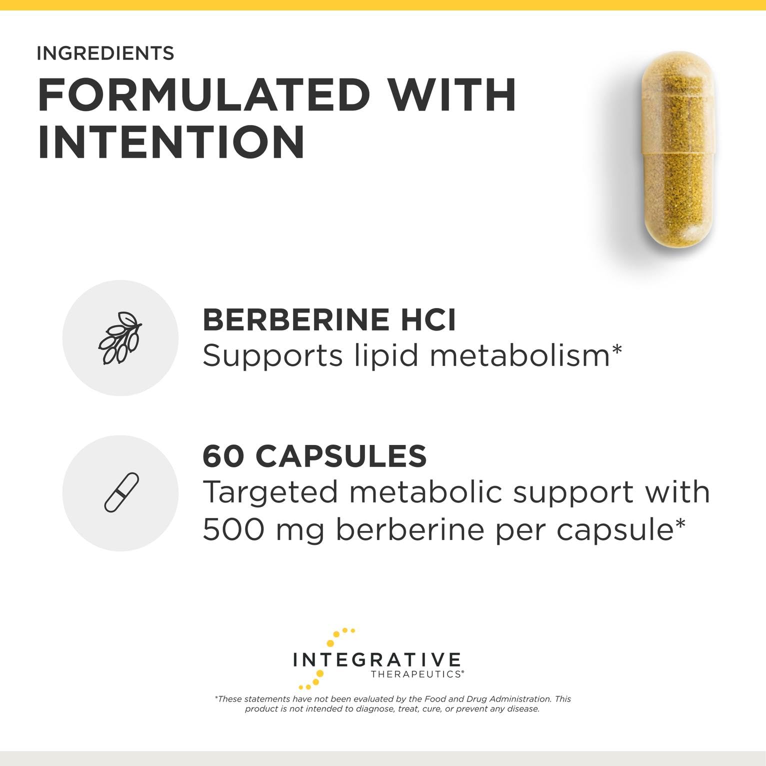 Integrative Therapeutics Berberine - Supports Metabolic Health & Cellular Energy Metabolism - Practitioner-Trusted Quality - Dairy-Free & Gluten-Free Integrative Therapeutics buy supplements canada