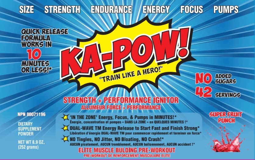 PREWORKOUT TESTOSTERONE BOOSTER - KA-POW! The Fastest Hitting ANABOLIC PRE HERO SUPPLEMENTS buy supplements canada