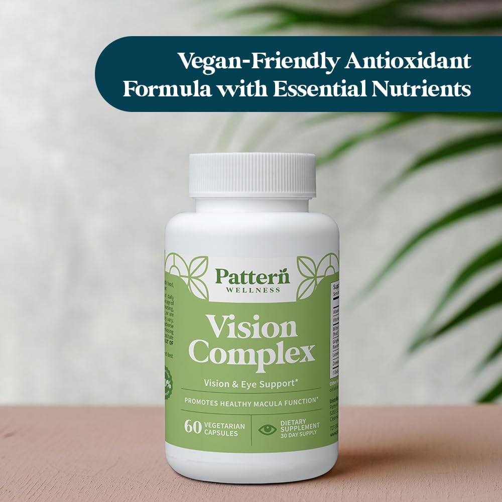 Pattern Wellness Vision Complex Supplement – Daily Eye & Visual Function Support – Herbal Extract & Vitamin Blend – 60 Vegan Capsules Pattern Wellness buy supplements canada