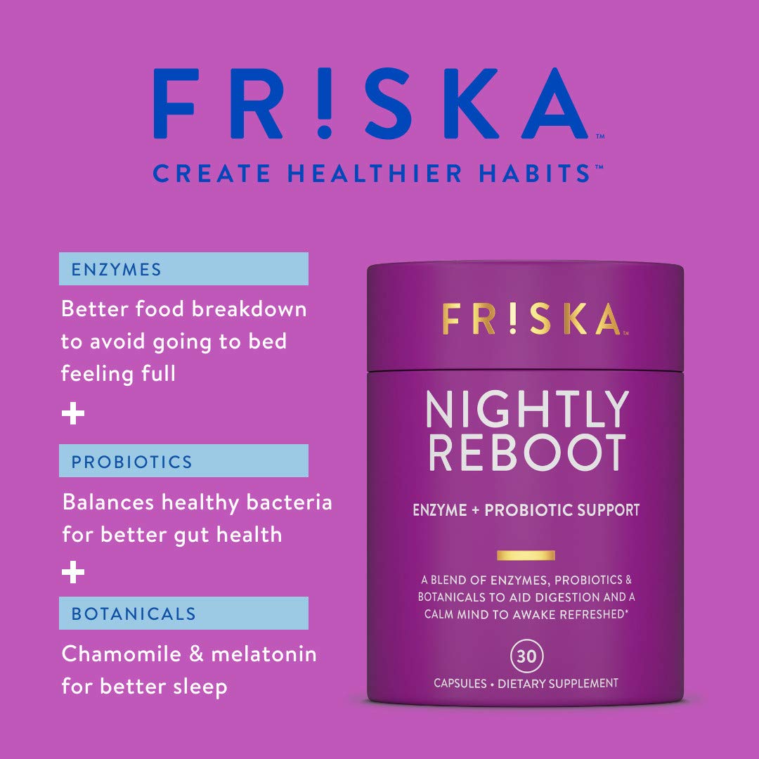 FRISKA Nightly Reboot Enzyme and Probiotics Supplement, Promotes Better Digestion FR!SKA buy supplements canada