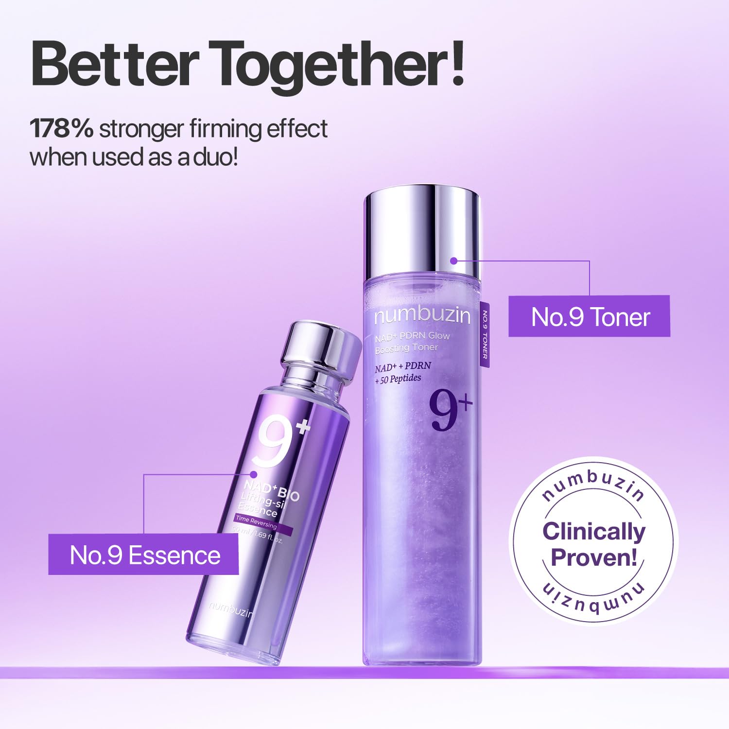 numbuzin No.9 NAD+ Salmon PDRN Glow Boosting Toner, Hydrating & Firming Toner for Wrinkles, Fine Lines & Dull Skin numbuzin buy supplements canada