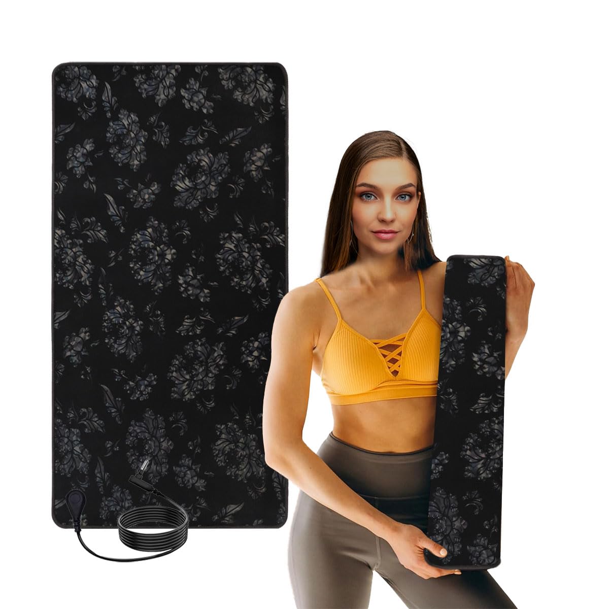 LOSUVERO Grounding Mat for Bed, 33.5x23.5Floral Printed Grounding Pad for Health Therapy, Efficient Sleep LOSUVERO buy supplements canada