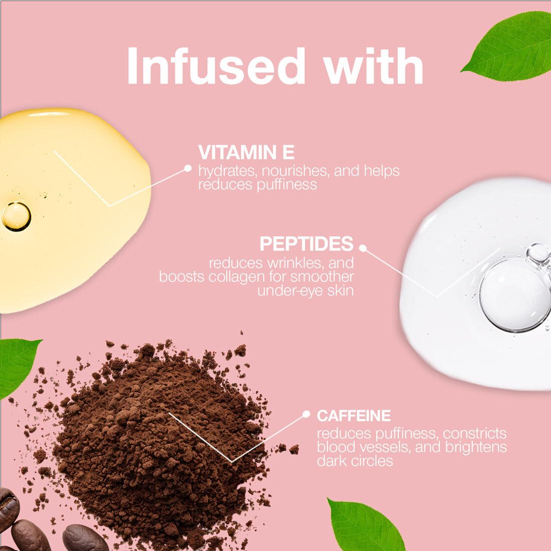 Palladio Under Eye Brightener, Conceal, Brightens, Reduces Appearance of Dark Circles, With Caffeine Peptides & Vitamin E, Tired Skin Color Correcting Brightener & Primer, Light to Medium (Soft Pink) Palladio buy supplements canada