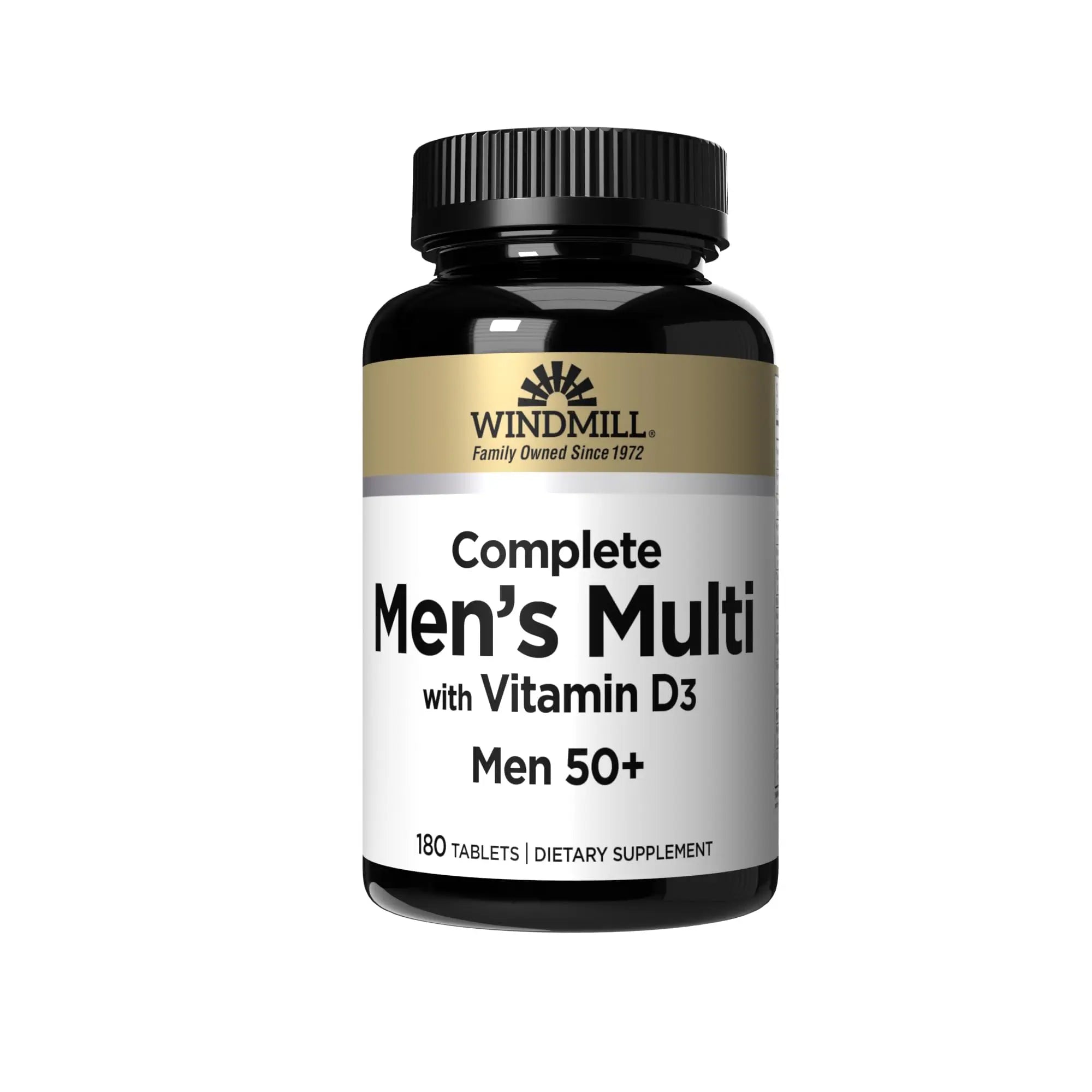 Windmill Natural Vitamins Men’s Multi 50+, with Vitamin D3, Mens Multivitamins for Daily Nutritional Support, Multivitamin for Men, 180 Tablet, 180 Day Supply Windmill buy supplements canada