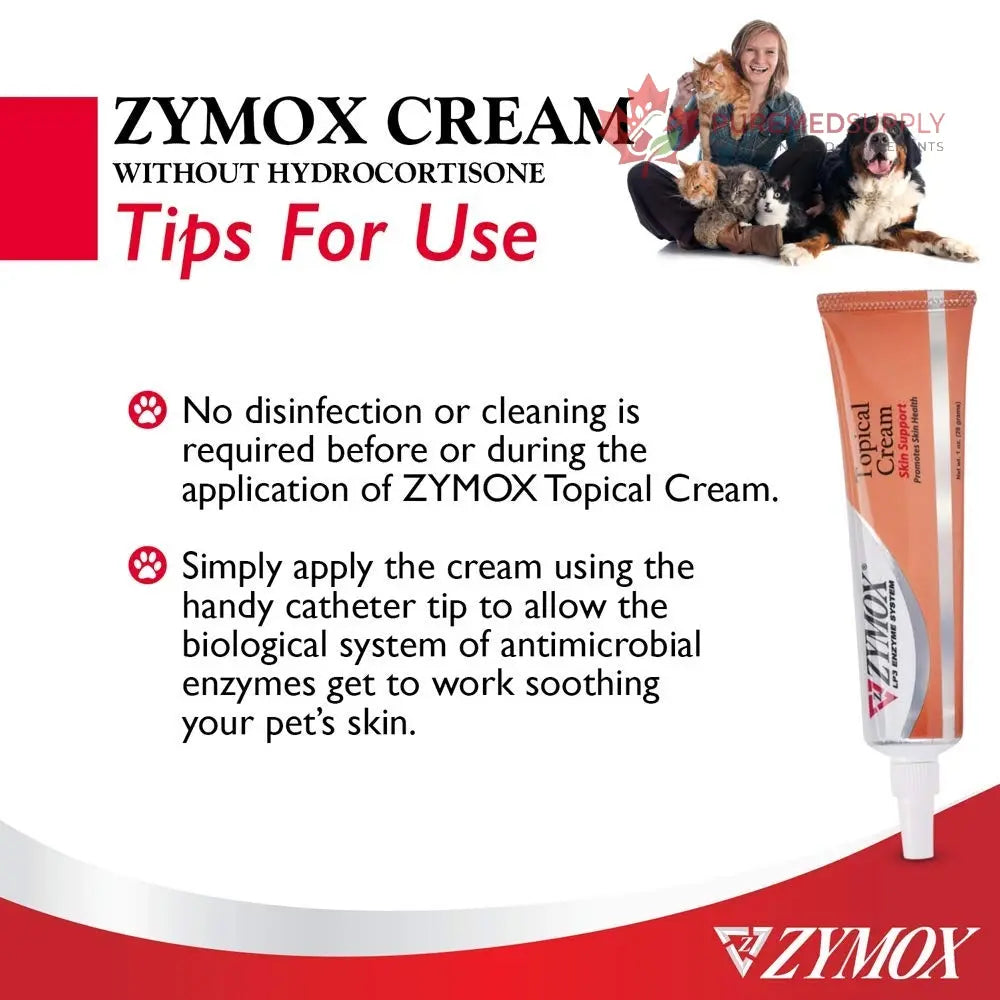 Pet King Brands ZYMOX Veterinarian Strength Topical Cream for Dogs and Cats, 1oz Pet King Brands buy supplements canada