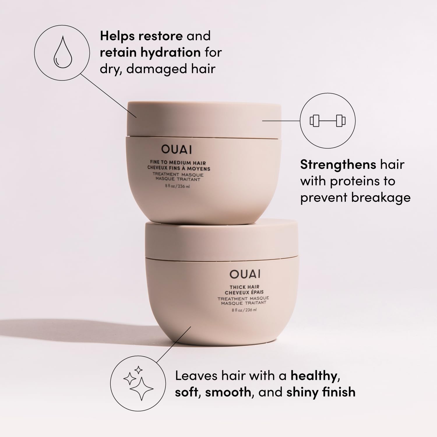 OUAI Travel Kit - Includes Travel Size Leave In Conditioner, Detox Shampoo, Fine to Medium Hair Mask, Scalp & Body Scrub (4 Count) OUAI buy supplements canada