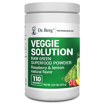 Dr. Berg's (Veggie Solution) Organic Super Greens Powder w/Spirulina - Raw Green Dr. Berg Nutritionals buy supplements canada