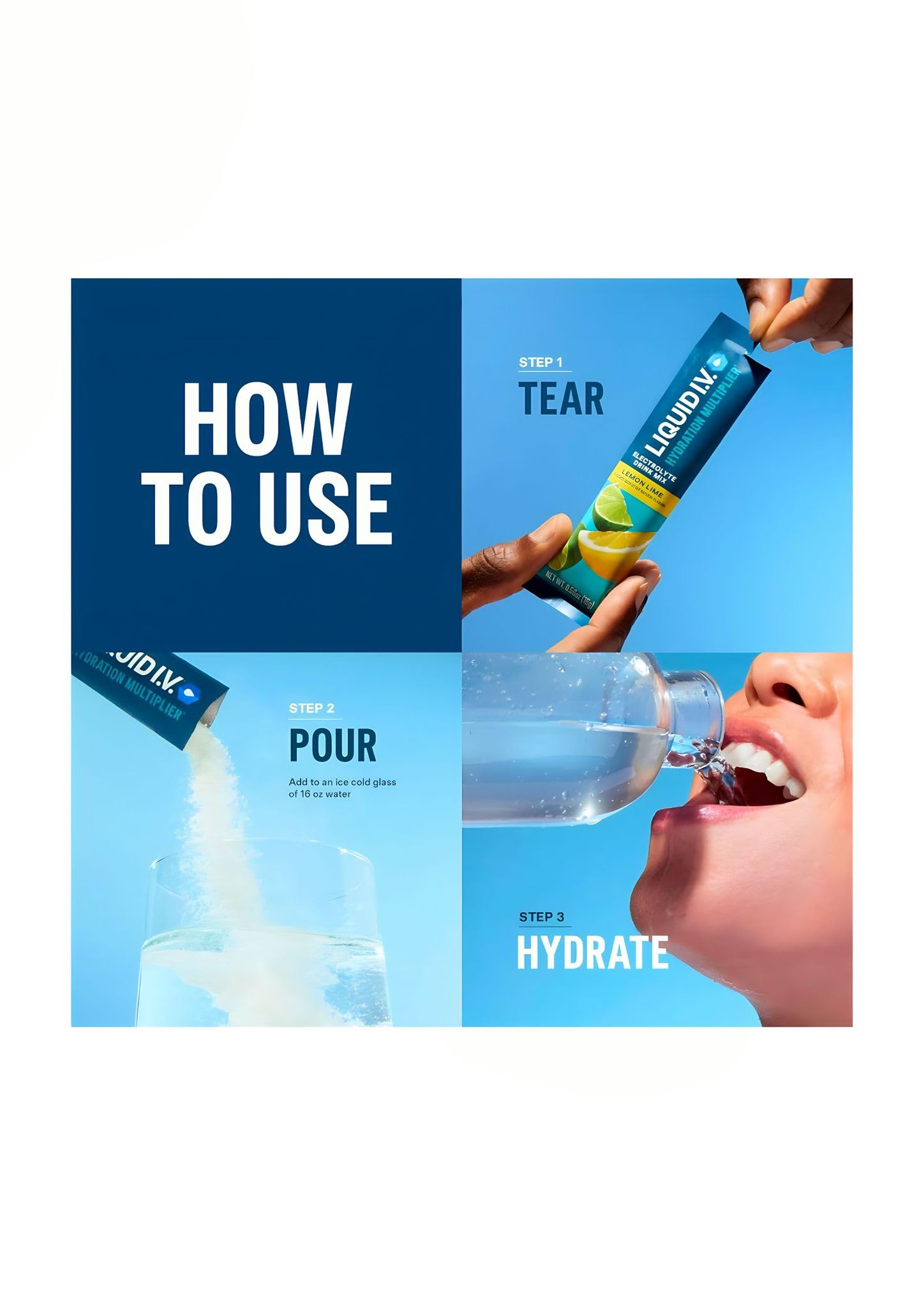 Liquid I.V. Hydration Multiplier Electrolyte Drink Mix, Variety, 0.56 Oz, 30 Ct Liquid I.V. buy supplements canada