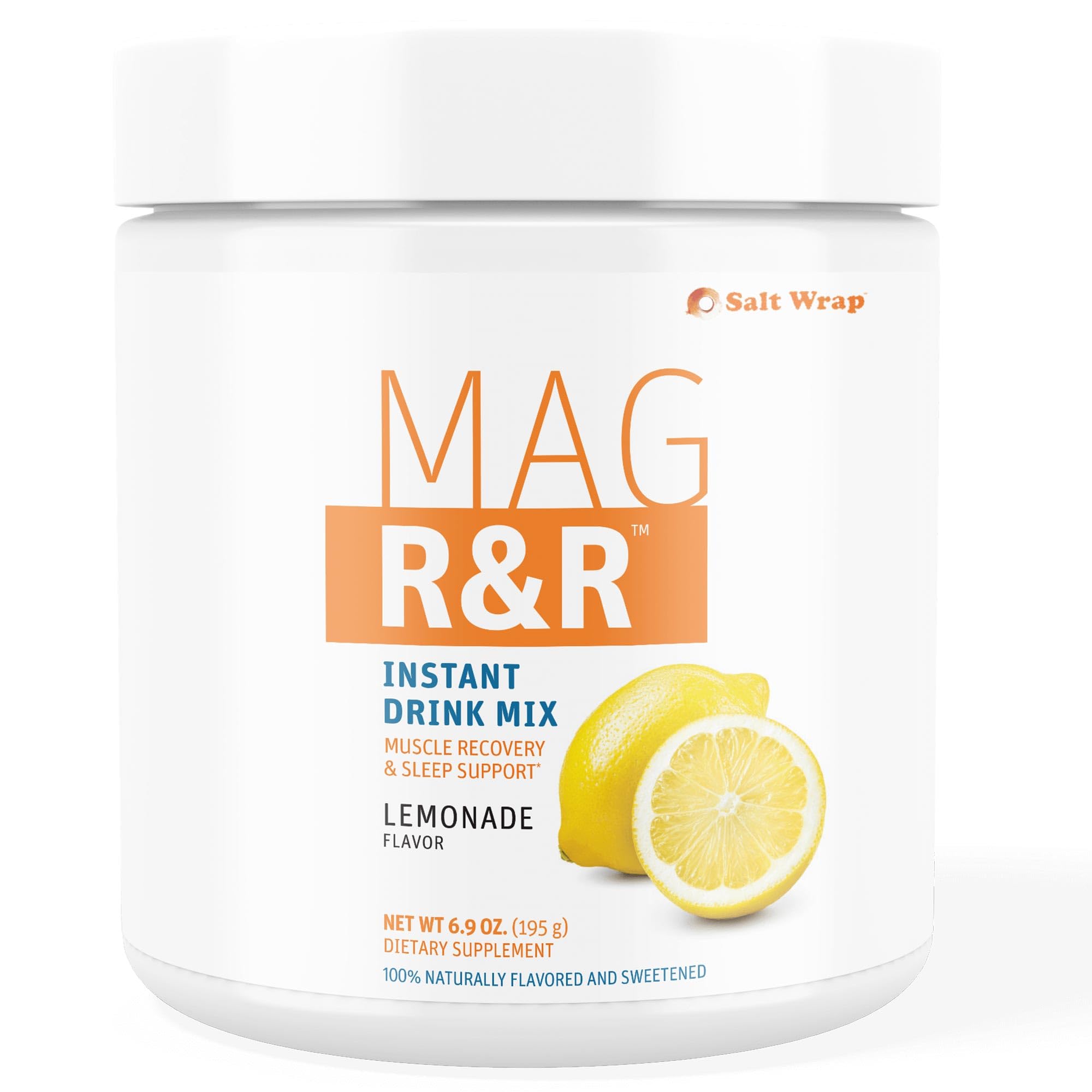 SaltWrap Mag R&R Instant Drink Mix - Sugar-Free Nighttime Magnesium Glycinate Powder with Stevia & FiberSMART® - Muscle Cramp & Leg Cramps Relief, Sleep & Relaxation Support - 30 Servings SaltWrap buy supplements canada