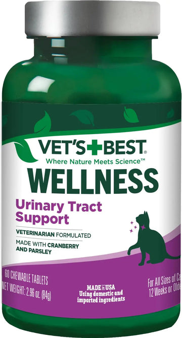 Vet's Best Cat Urinary Supplement, Urinary Tract Support Chewable for Cats, Supports A Healthy Urinary Tract in Cats, 60 Chewable Tablets Vet's Best buy supplements canada