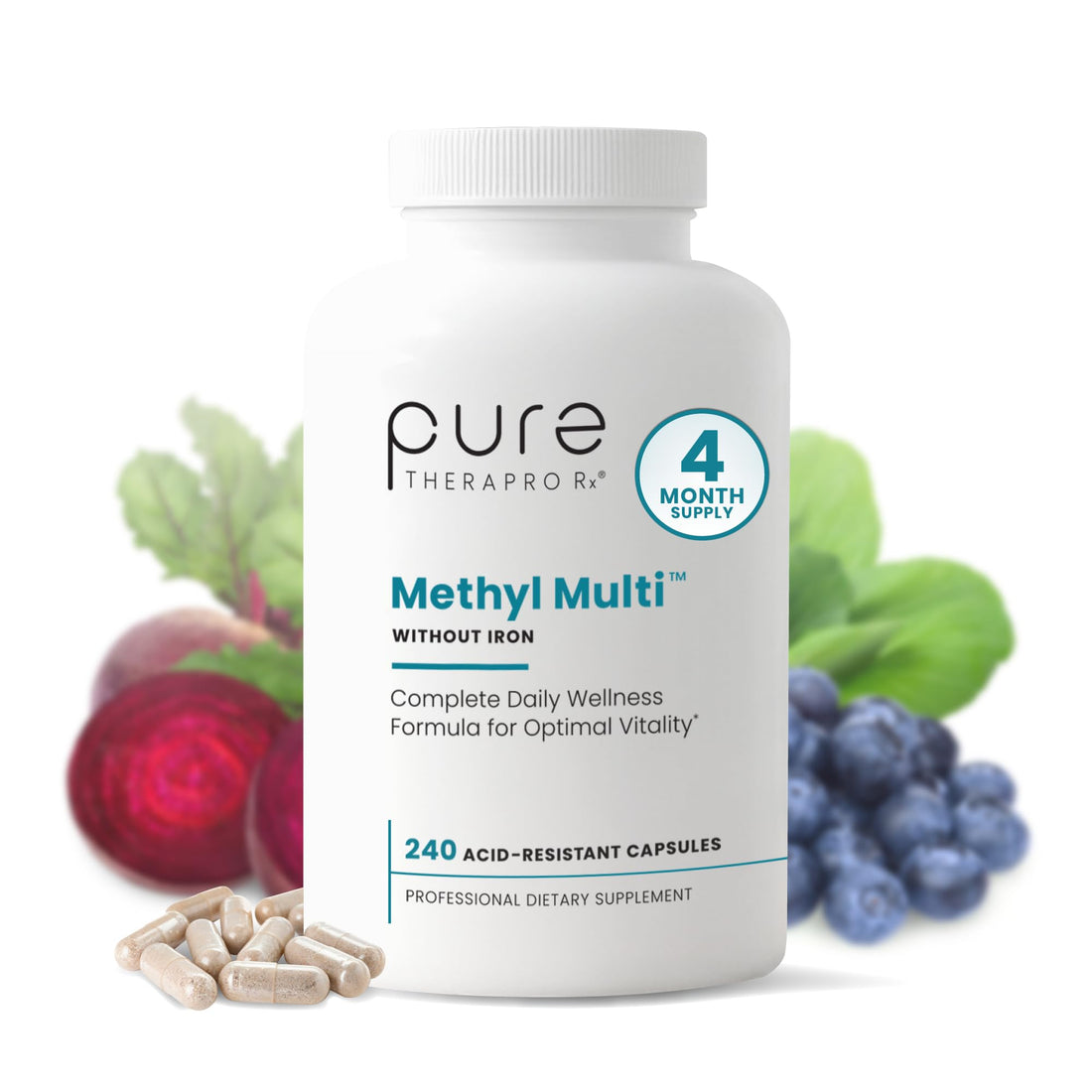 Pure Therapro Rx Methylated Multivitamin for Men and Women | Made in USA | Methyl Multi Without Iron Methyl B12 & Methylfolate Pure Therapro Rx buy supplements canada