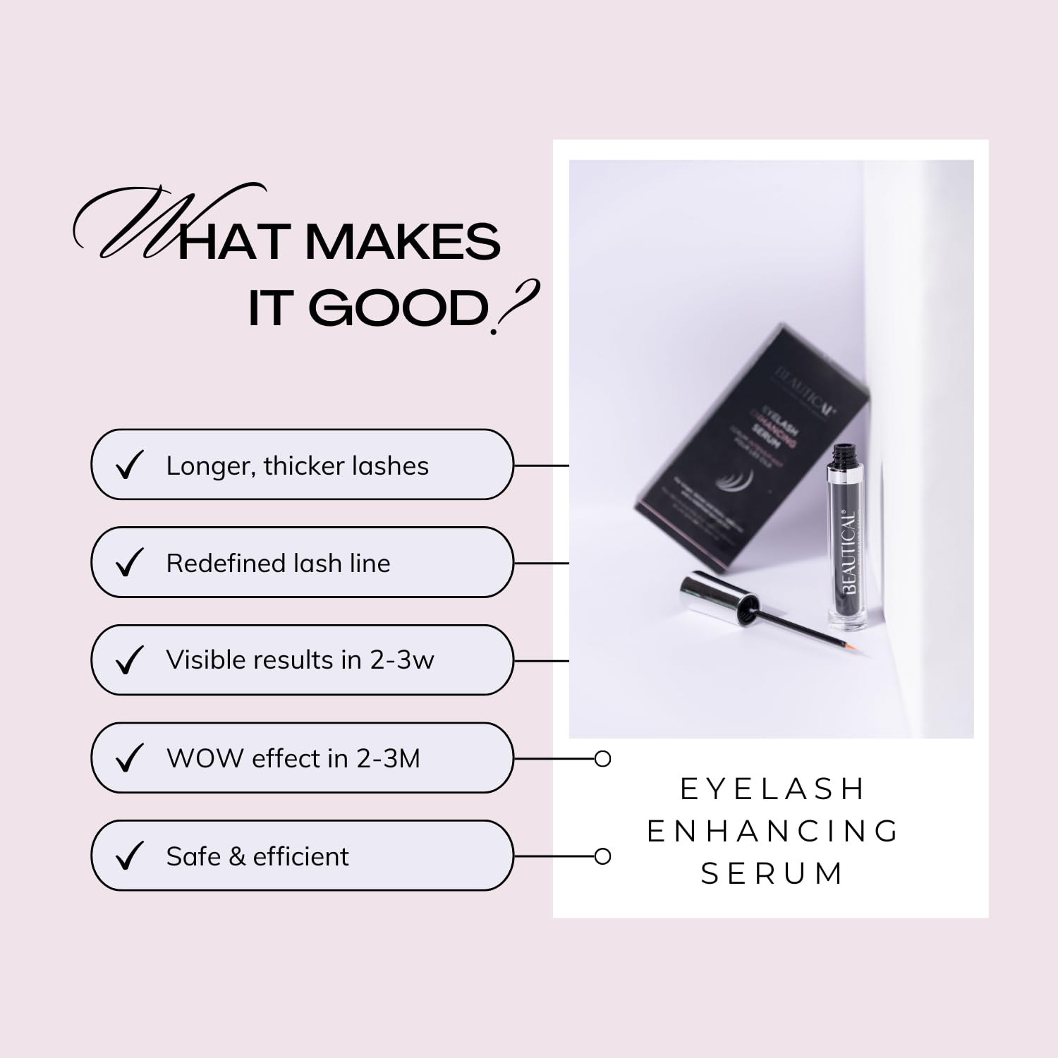 BEAUTICAL Eyelash Serum – Lash Enhancing & Conditioning Formula with Botanical Ingredients for the Appearance of Fuller, Shinier & Healthier-Looking Lashes – Nourishing Lash Care, 3ml BEAUTICAL buy supplements canada