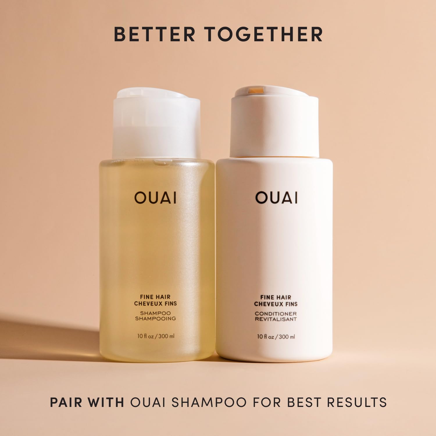 OUAI Fine Hair Conditioner Travel Size - Volumizing Conditioner for Fine Hair with Keratin, Biotin & Chia Seed Oil - Adds Softness, Bounce & Volume - Free from Parabens, Sulfates & Phthalates (3 Oz) OUAI buy supplements canada
