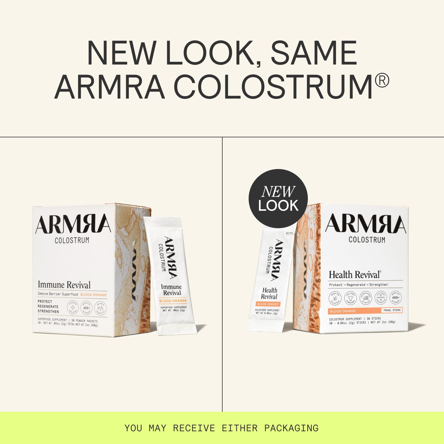 ARMRA Colostrum Powder | Blood Orange | Gut Health & Bloating | Skin & Hair | Immunity | Keto, Gluten & Fat-Free | 60 Servings ARMRA buy supplements canada