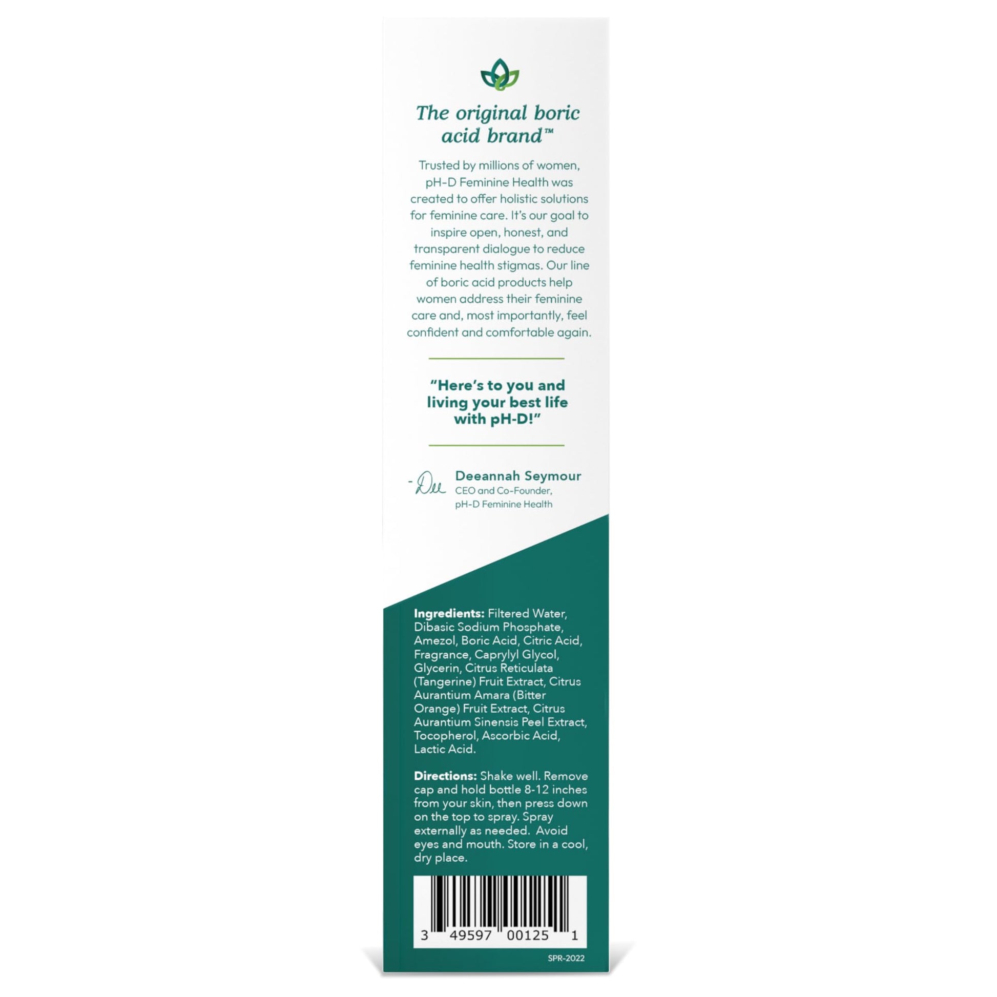 pH-D Feminine Health - Boric Acid Body Fresh Spray - Vegan, Paraben-Free, Plant Based pH-D Feminine Health Support buy supplements canada