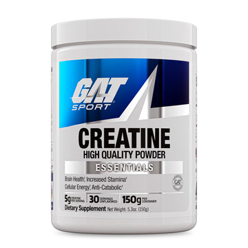 GAT SPORT Creatine Monohydrate Powder, 150 Grams, Strength, Brain Health, GLP1 Support Anti-oxidant, Endurance, for Men & Women, 1 Month Supply, Unflavored (30 Servings) GAT SPORT buy supplements canada