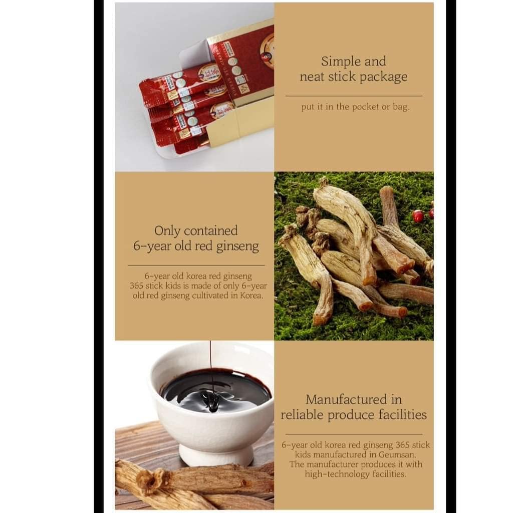 6 Years Red Ginseng 365 Stick Korea ginseng buy supplements canada