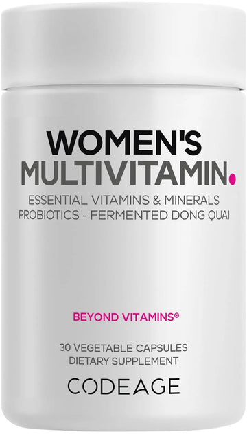 Codeage Women’s Multivitamin - Vitamins A, C, D3, E, B6, B12, Folate, Calcium, Magnesium, Iron, Dong Quai, Probiotics - 1 Capsule Per Serving Codeage buy supplements canada