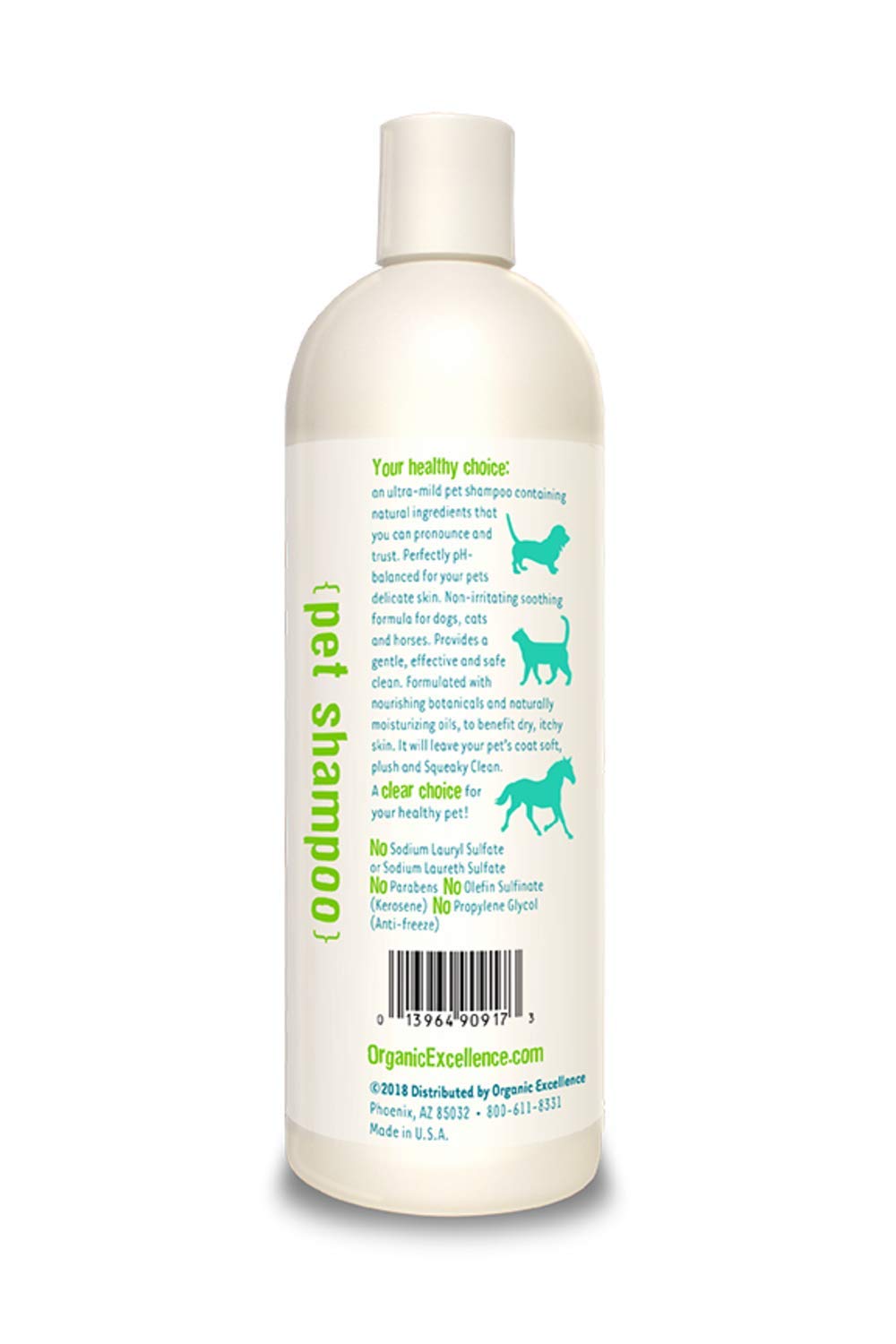 Organic Excellence Mild Dog Shampoo, Great for All Pets: Dogs, Puppies, Cats, Horses, Formulated for Sensitive Skin, Made with Aloe and Nourishing Botanicals - 16oz Organic Excellence buy supplements canada