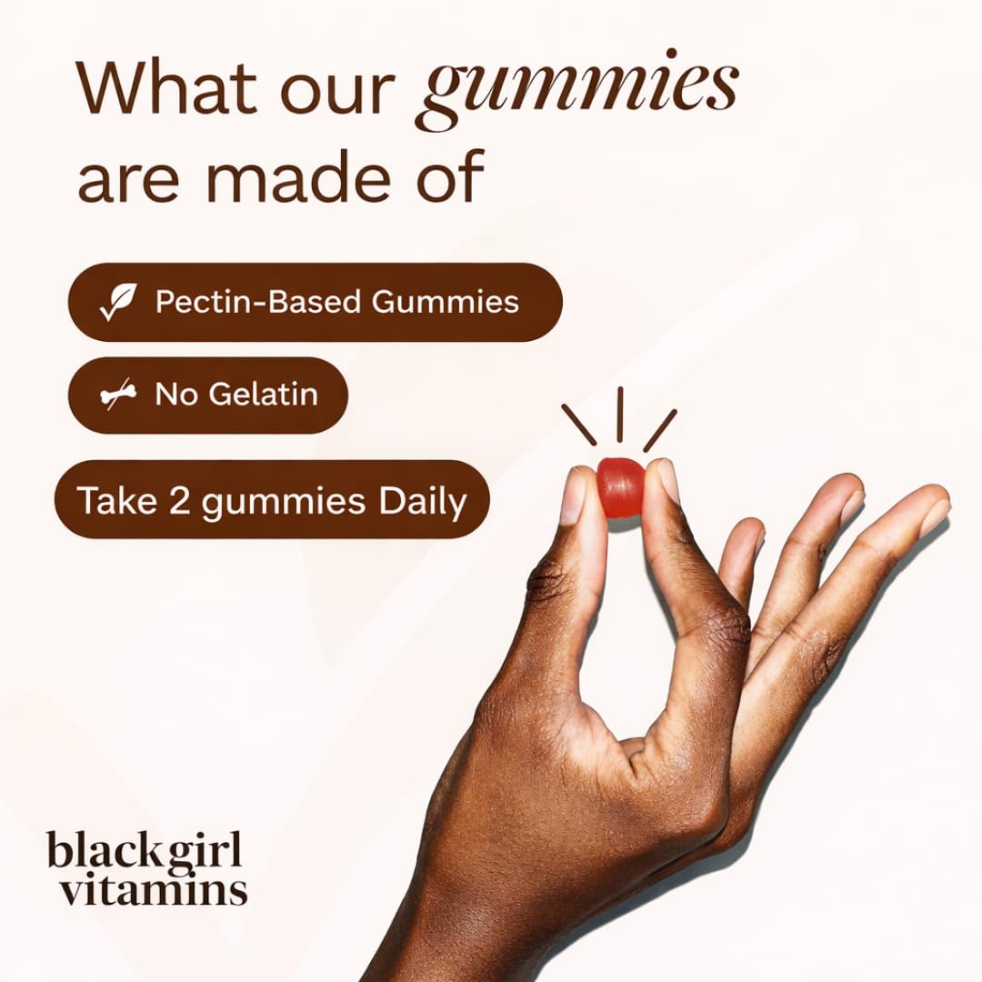 Black Girl Vitamins Once a Day - Womens Multivitamin Gummy - Vitamin A, B, C, E and Zinc. Multivitamin for Women, Immune Support. Vegan Black Girl Vitamins buy supplements canada