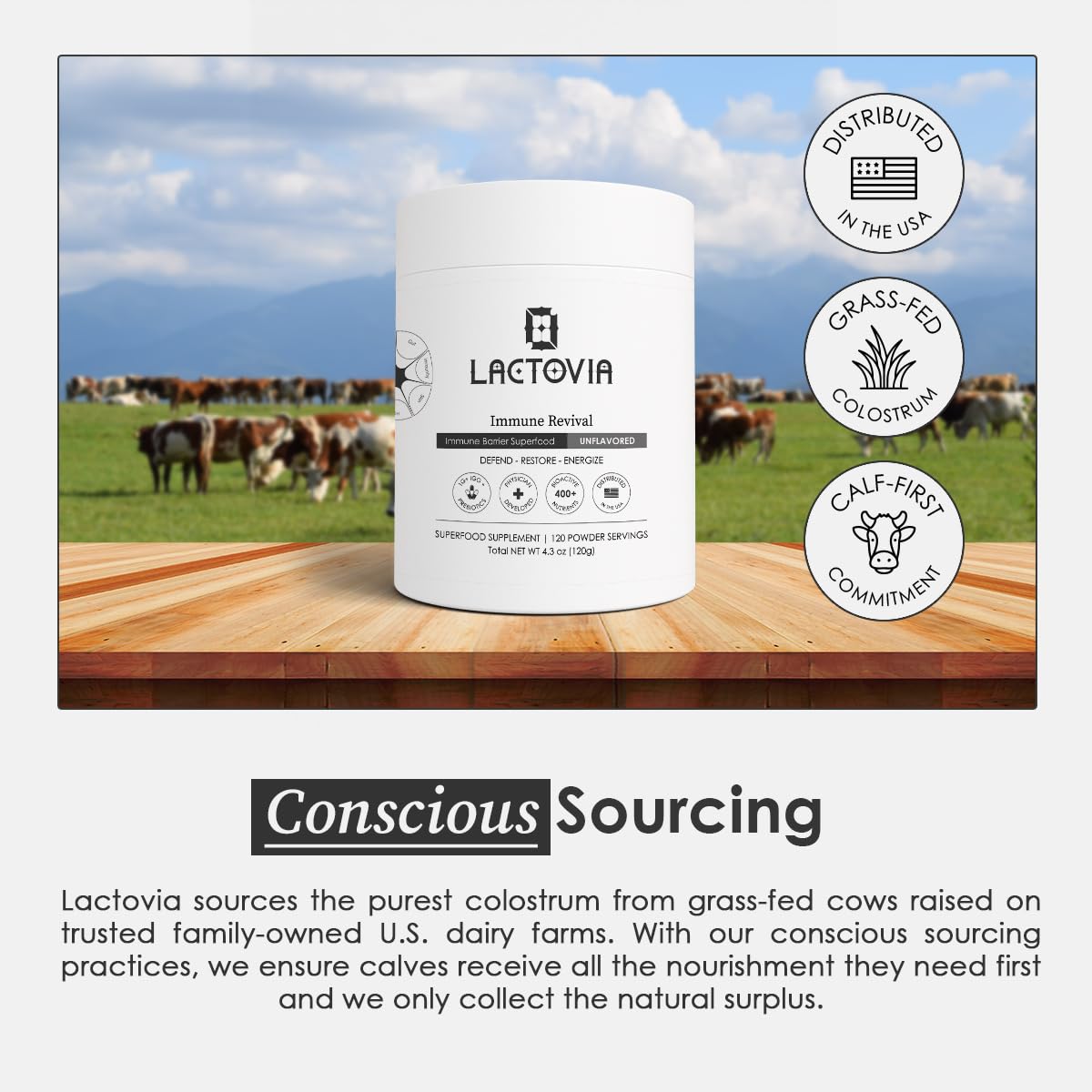 LACTOVIA Bovine Colostrum Powder | Grass-Fed Organic Colostrum Supplement | Gut & Immune Health Support | Raw, Unflavored | Keto, Gluten & Fat-Free | for Women & Men LACTOVIA buy supplements canada