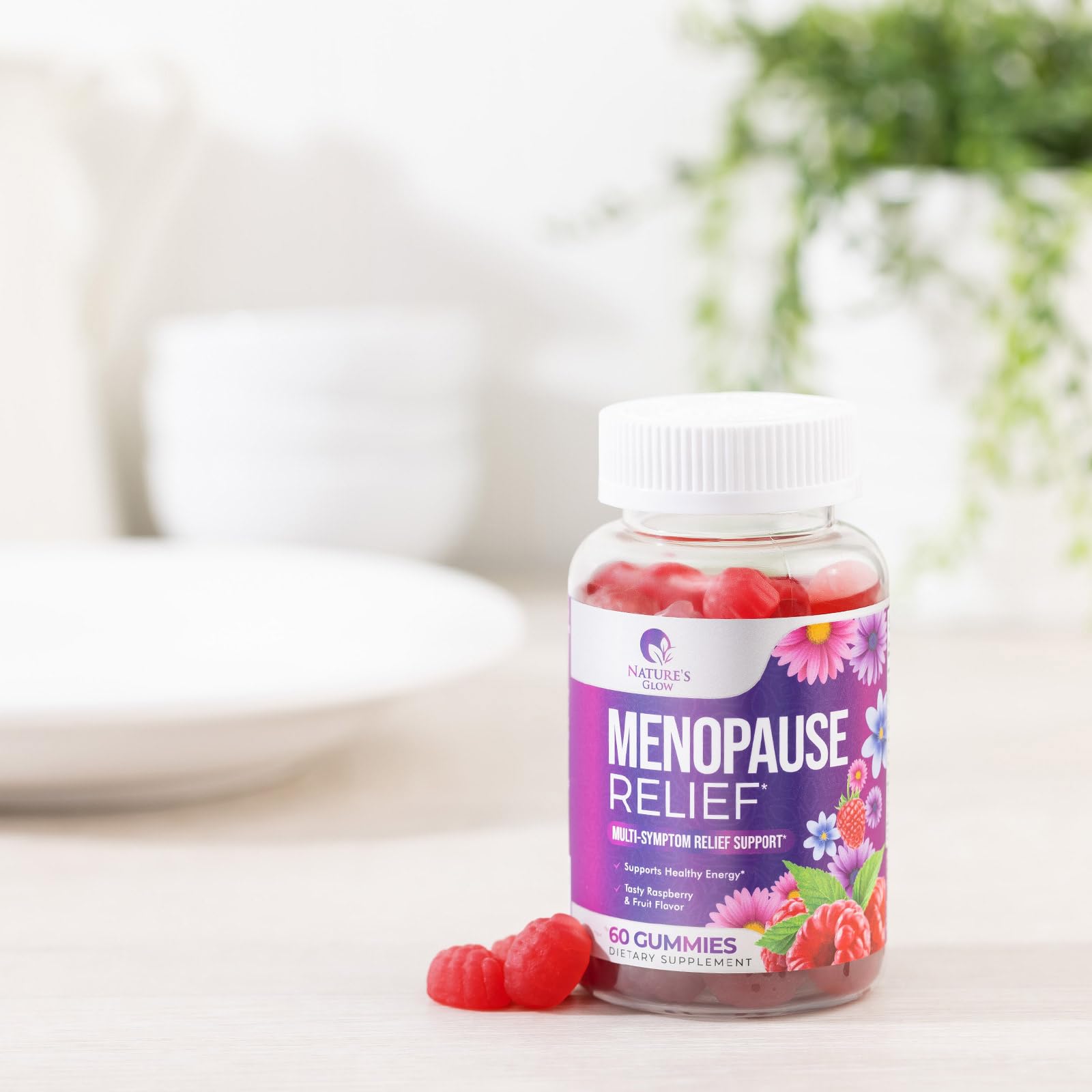 Menopause Supplement for Women - Complete Multi-Benefit Menopause Relief Gummy for Mild Hot Flashes & Night Sweats, Natural Balance & Energy Support, Menopausal Vitamins, Gluten Free - 60 Gummies Nature's Glow buy supplements canada