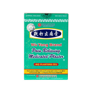 Wu Yang Brand Pain Relieving Medicated Plaster (40 Plasters per Box) (1 Box) Solstice Medicine Company buy supplements canada