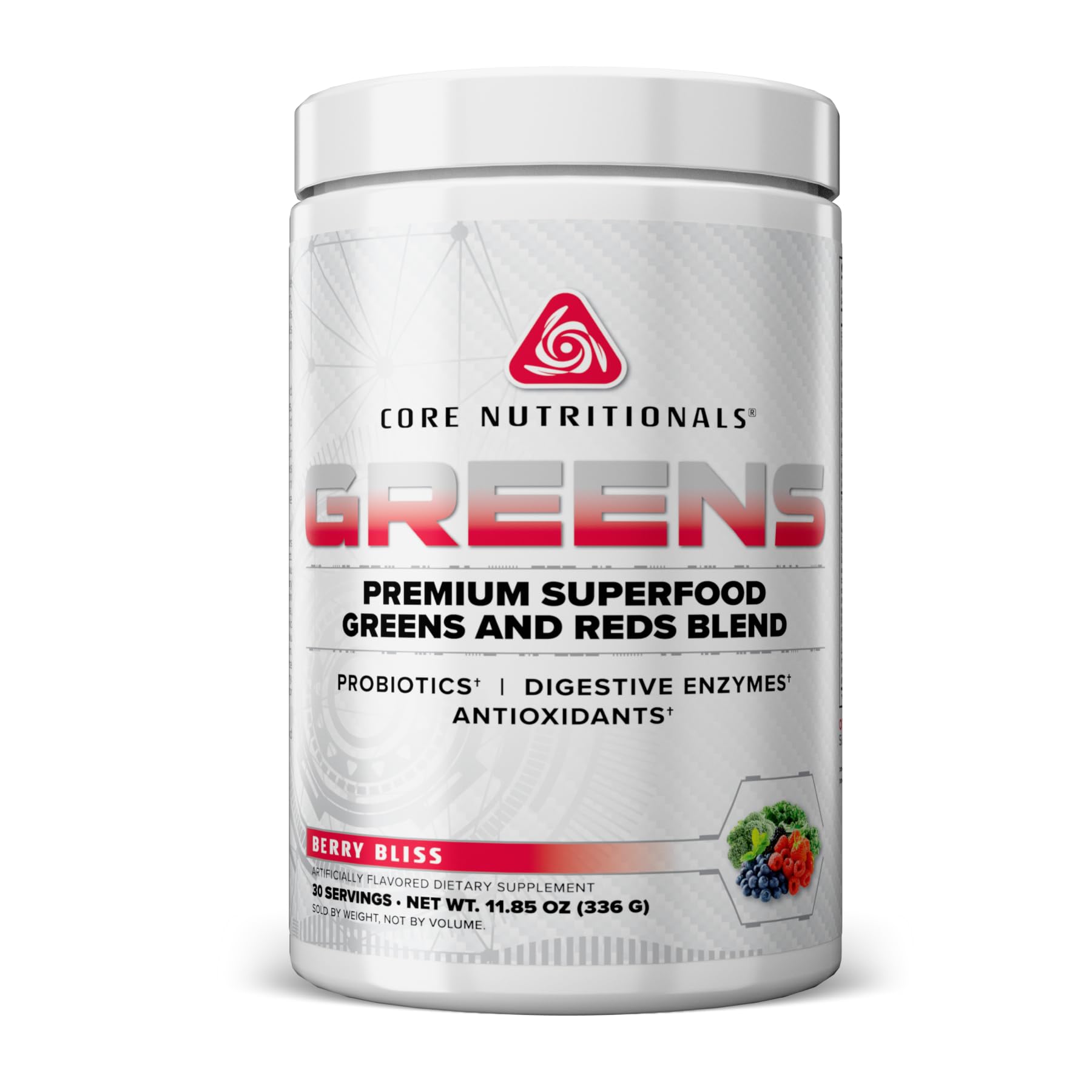 Core Nutritionals Greens | Premium Superfood Reds & Greens Blend | 5 Billion CFU Probiotics, Digestive Enzymes, & Antioxidants | 30 Servings (Berry Bliss) Core Nutritionals buy supplements canada