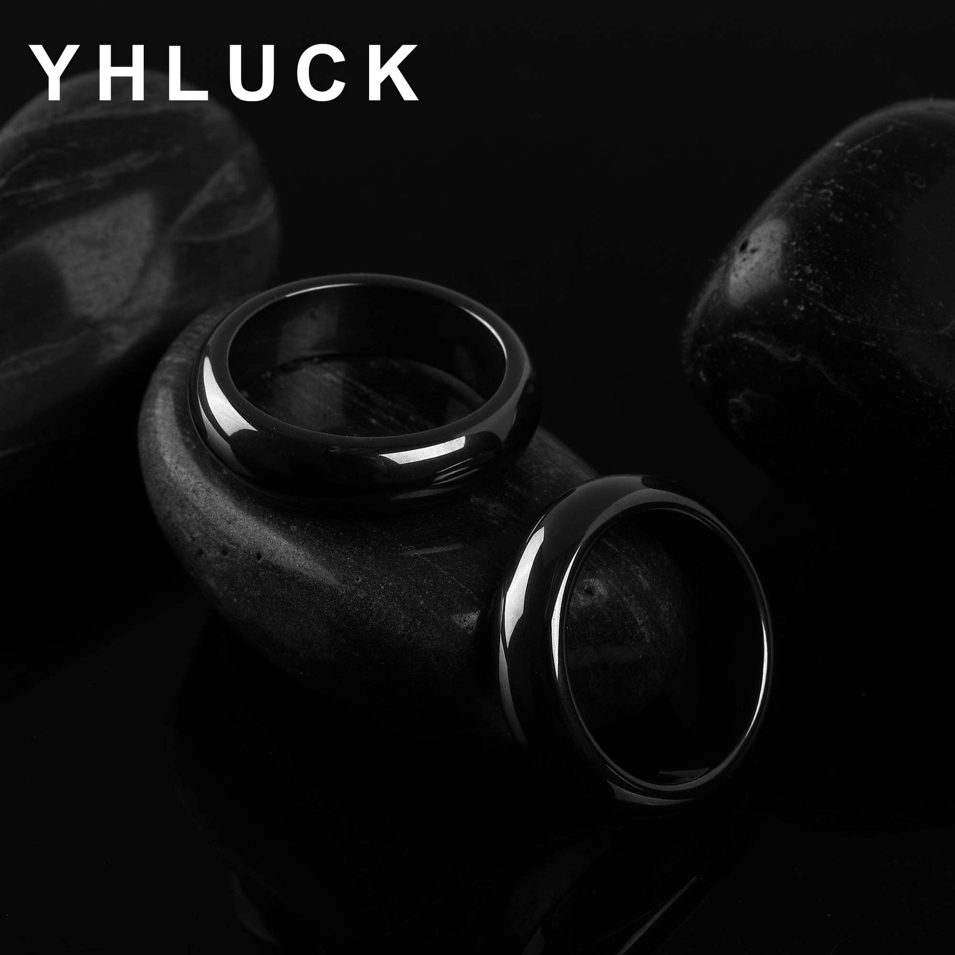 2PCS Genuine Hematite Ring for Women Men Unisex, Black Hematite Stone Ring Anxiety Balance Yhluck buy supplements canada